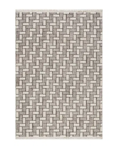 Nuloom Alora Geometric Tassels Polyester Rug In Gray