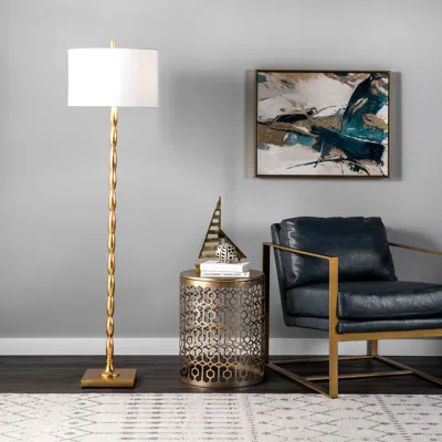 Nuloom Andria 65" Iron Floor Lamp In Black