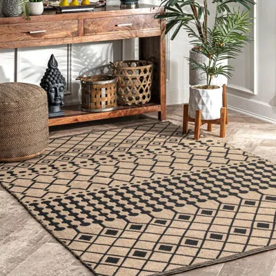 Nuloom Anika Moroccan Hand Woven Jute Area Rug In Brown
