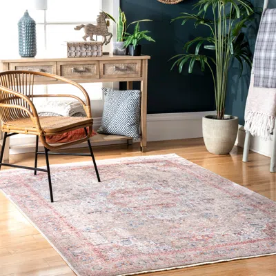 Nuloom Annalee Nebulous Rosette Area Rug In Pink