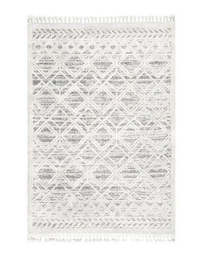 Nuloom Ansley Shaggy Lattice Tassel Rug