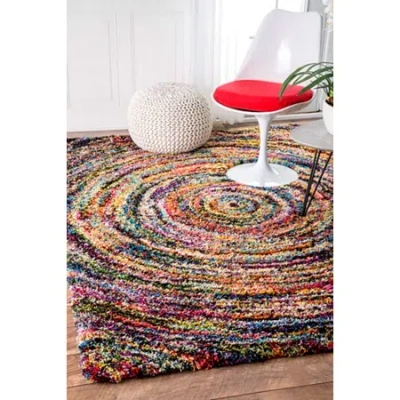 Nuloom Ardelle Swirl Shaggy Rug In Multi