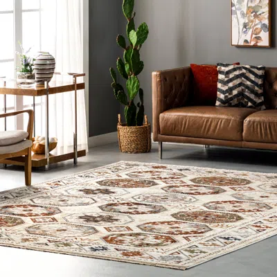 Nuloom Astrid Traditional Motif Fringe Area Rug In Neutral