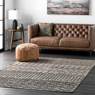 Nuloom Athena Textured Trellis Area Rug In Brown