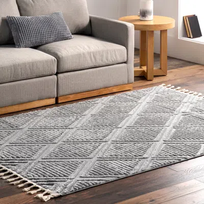 Nuloom Balboa Textured Tile Area Rug In Gray