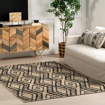 Nuloom Betony Modern Trellis Jute Blend Area Rug In Multi