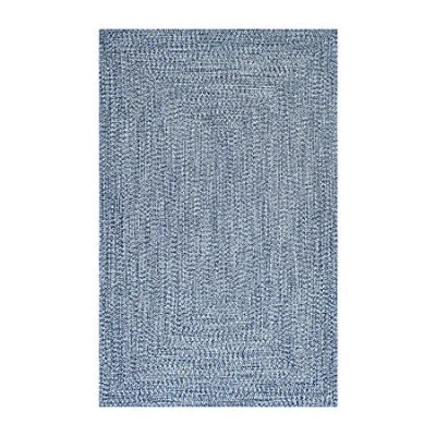 Nuloom Braided Lefebvre Rectangular Rug In Blue