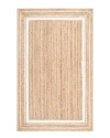 Nuloom Braided Rikki Border Jute Rug