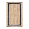Nuloom Braided Rikki Border Jute Rug In Brown