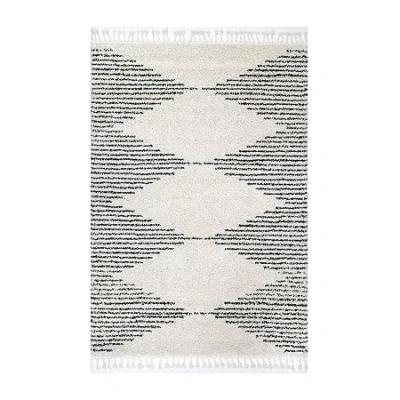 Nuloom Bria Striped Indoor Rectangular Accent Rug In White