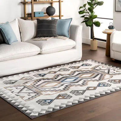 Nuloom Brinley Geometric Machine Washable Area Rug In Multi