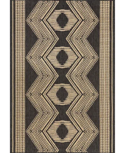 Nuloom Cabana Ranya 6'7"x9' Area Rug In Charcoal