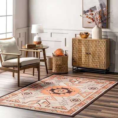 Nuloom Calliope Bohemian Machine Washable Area Rug In Brown