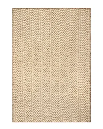 Nuloom Camryn Abstract Herringbone Indoor/outdoor Rug In Beige