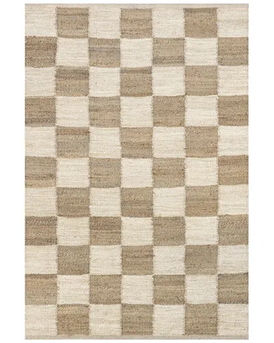 Nuloom Christana Traditional Checkered Jute Area Rug In Neutral