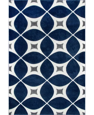 Nuloom Cine Gabriela Contemporary 7'6" X 9'6" Area Rug In Navy
