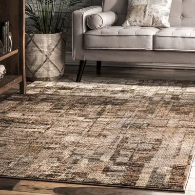 Nuloom Contemporary Abstract Lilly Area Rug In Brown