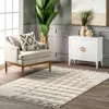 Nuloom Cordelia Fragmented Stripes Tasseled Area Rug