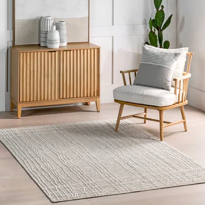 Nuloom Cortney Casual Wavy Striped Area Rug In Gray