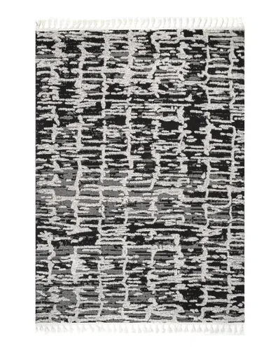 Nuloom Cosette Abstract High Low Textured Tassel Rug In Gray