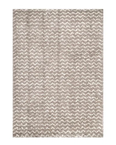 Nuloom Cuellar Chevron Shaggy Rug In Cream