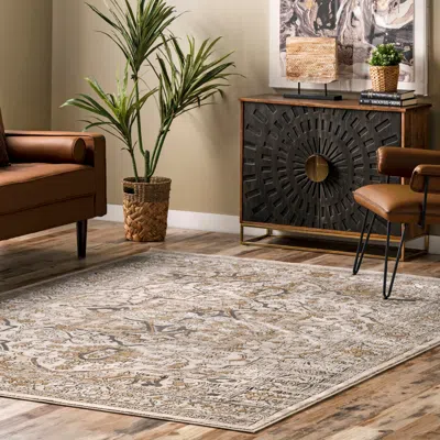 Nuloom Darcie Traditional Medallion Area Rug In Brown