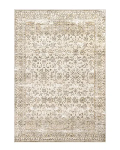 Nuloom Deadra Vintage Floral Machine Washable Area Rug In White