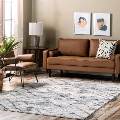 Nuloom Delilah Modern Abstract Area Rug In White