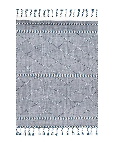 Nuloom Braided Trellis Jasmine Tassel Rug In Blue