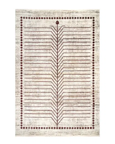 Nuloom Gothic Zen Fringed Rug In Beige