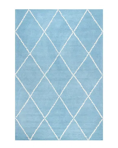 Nuloom Hand Tufted Elvia Wool Rug In Aqua