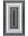 Nuloom Discontinued  Kaila Ombre Bordered Indoor/outdoor Polypropylene & Polyester Area Rug In Black