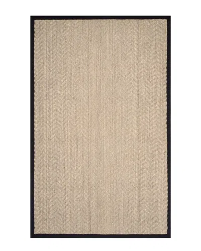 Nuloom Discontinued  Larnaca Seagrass Herringbone Rug In Black