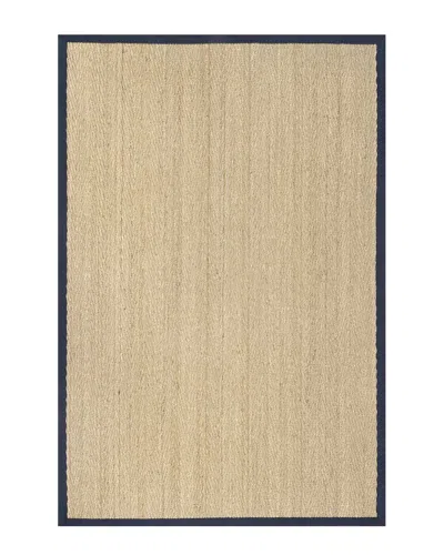 Nuloom Discontinued  Larnaca Seagrass Herringbone Rug In Navy