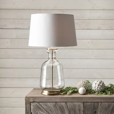 Nuloom Eagan 24" Glass Table Lamp In Transparent