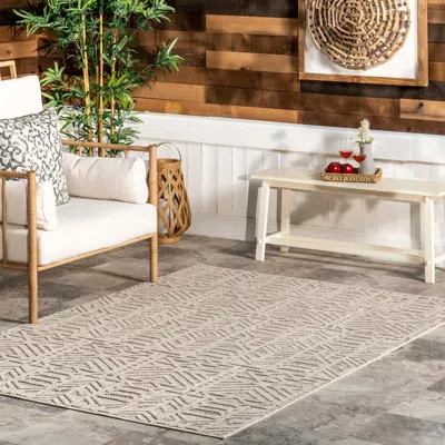 Nuloom Elaina Abstract Indoor/outdoor Area Rug In Neutral