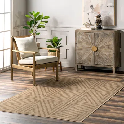 Nuloom Elba Triangular Easy-jute Machine Washable Area Rug In Brown