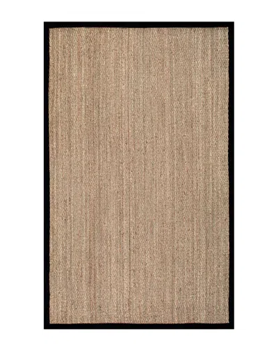 Nuloom Elijah Seagrass With Border Rug In Brown