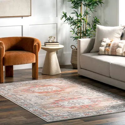 Nuloom Emerson Persian Machine Washable Area Rug In Neutral