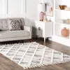 Nuloom Emlyn Diamond Lattice Tasseled Area Rug