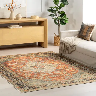 Nuloom Esmeralda Distressed Medallion Area Rug In Multi