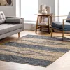 Nuloom Farren Hand Woven Diamond Leather Area Rug