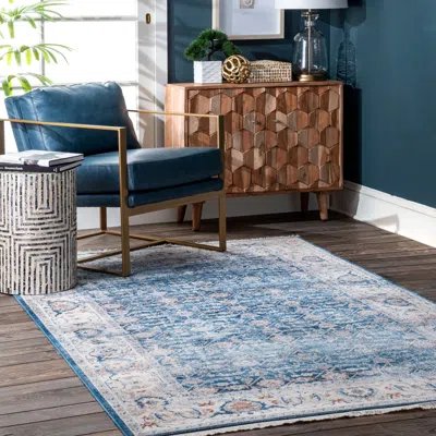 Nuloom Fernanda Faded Persian Area Rug In Blue