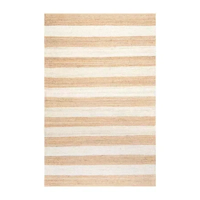 Nuloom Flatweave Alisia Stripes Jute Rug In Multi