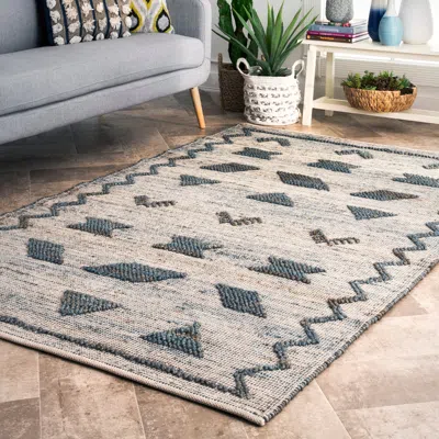 Nuloom Flatwoven Aura Area Rug In Gray