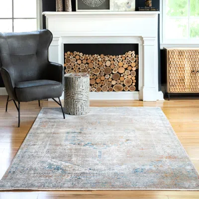 Nuloom Galilea Mottled Mast Medallion Area Rug In Gray