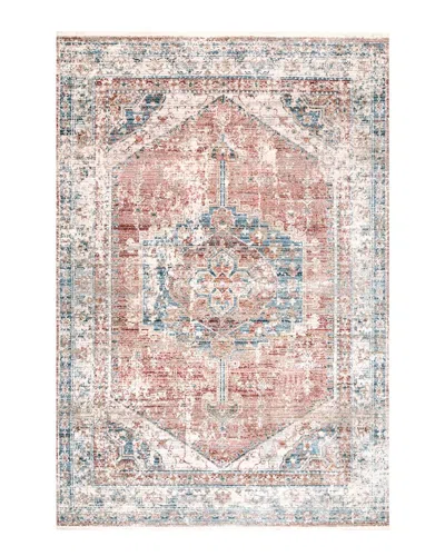 Nuloom Galilea Mottled Mast Medallion Rug In Beige