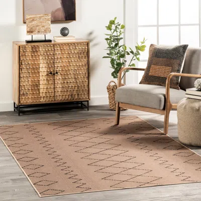 Nuloom Geometric Easy-jute Machine Washable Area Rug
