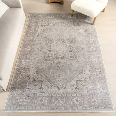 Nuloom Green Haven Collection Recycled Cotton Machine Washable Area Rug In Gray