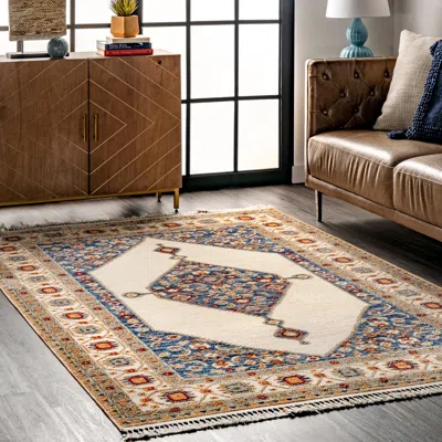 Nuloom Halley Floral Medallion Area Rug In Brown
